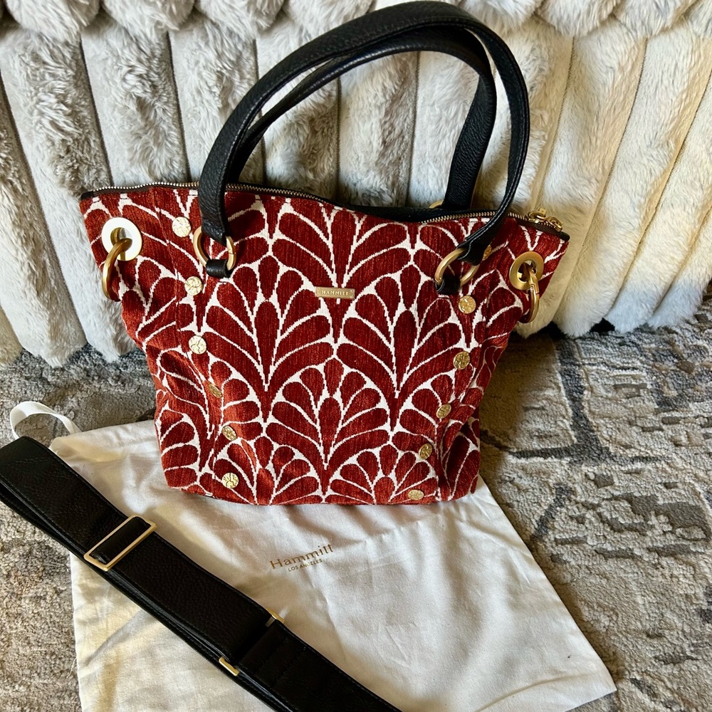 Hammitt Medium Daniel Texas Tapestry purse with Wide Crossbody Strap